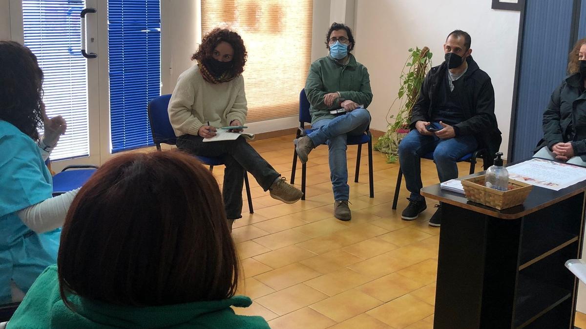 Ana Naranjo, durante su reunión en Hinojosa con la cooperativa Hinomatri.