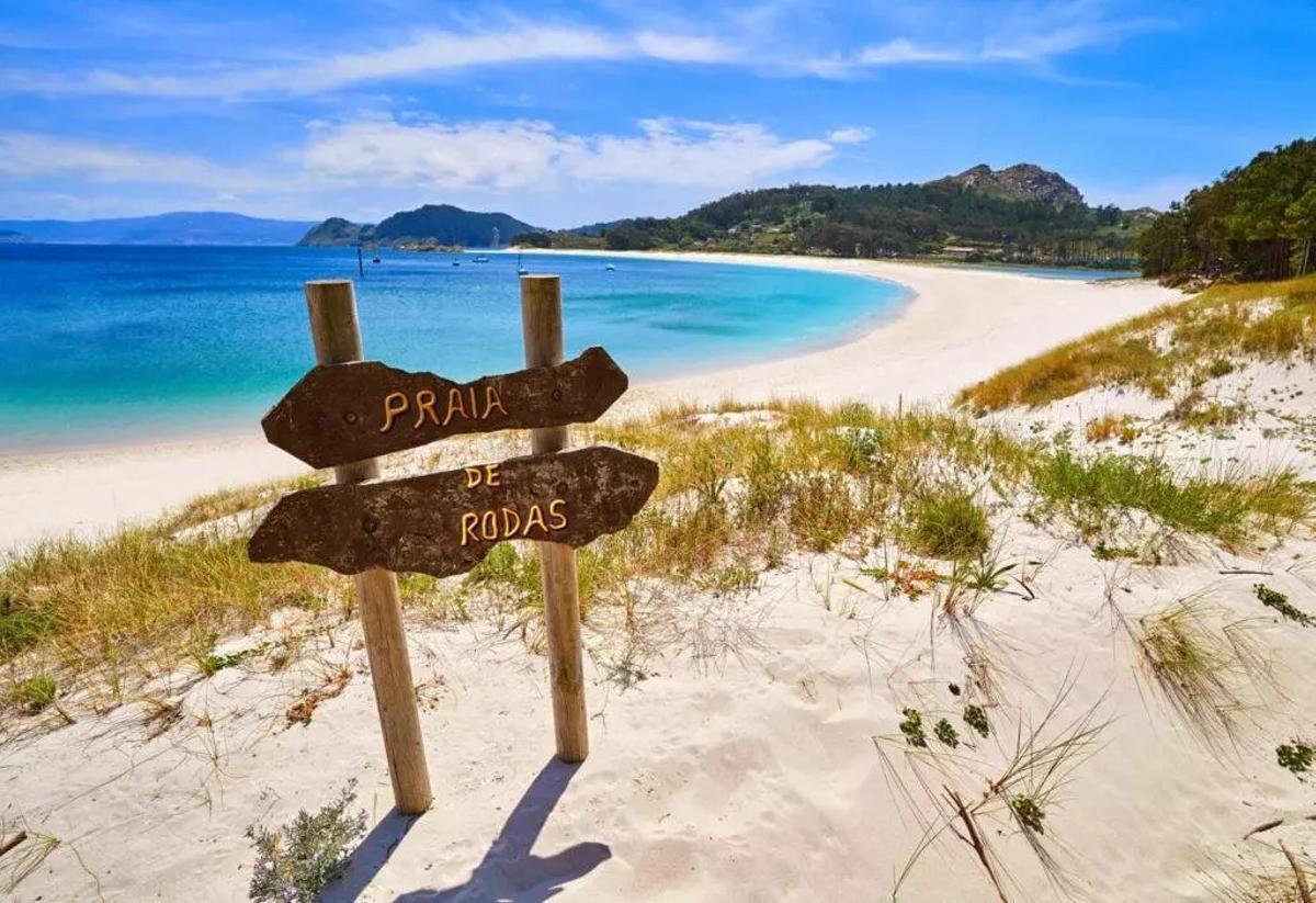 Famosa playa en las Islas Cíes.
