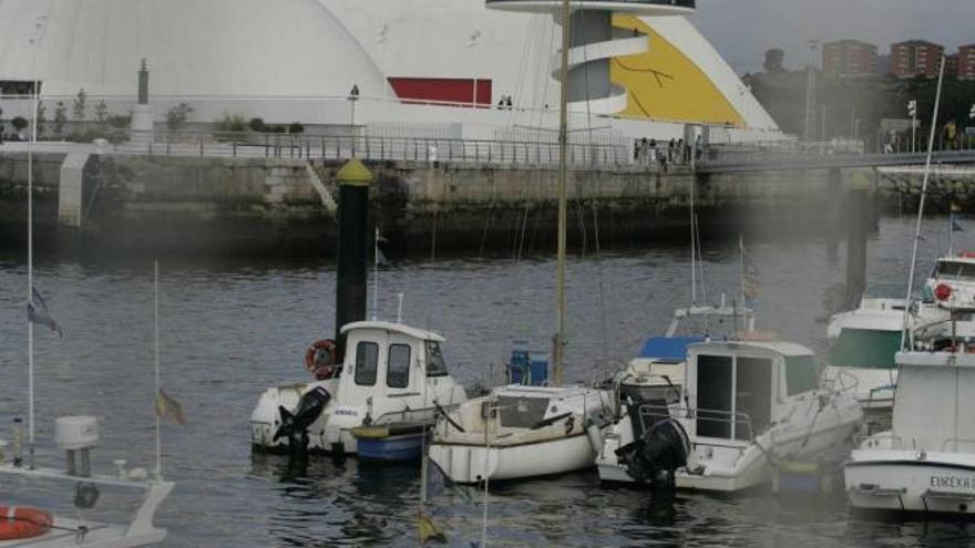 Barcos en el puerto deportivo de Avilés.