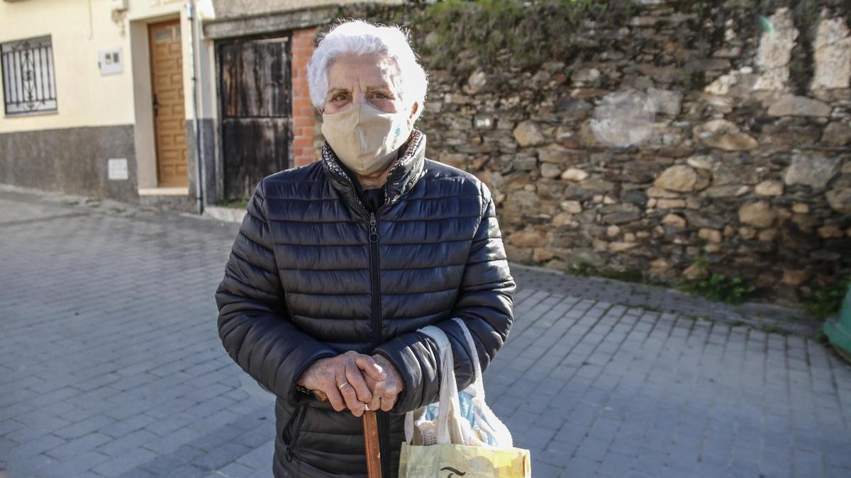 Petra García Gómez, en Santibáñez el Bajo.