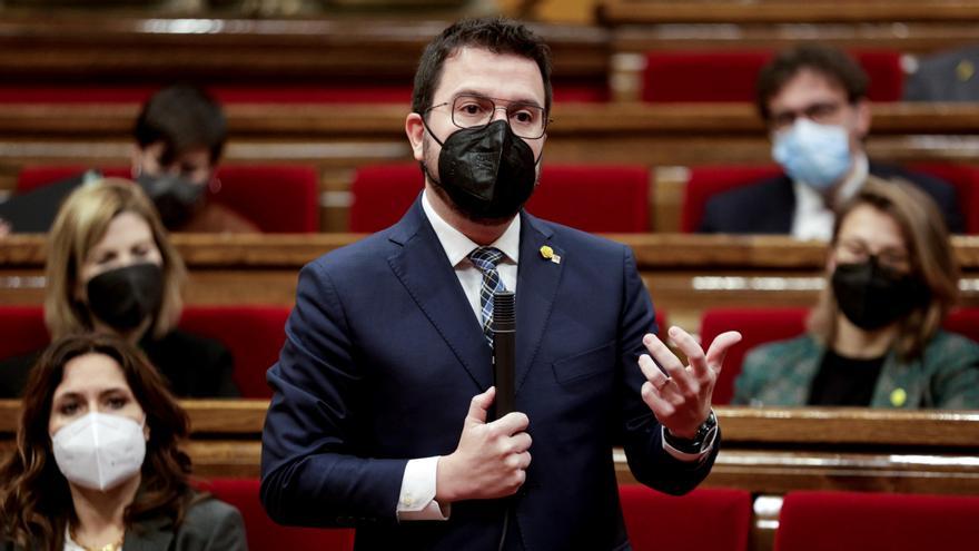 Pere Aragonès en el ple del Parlament d&#039;aquest 26 de gener