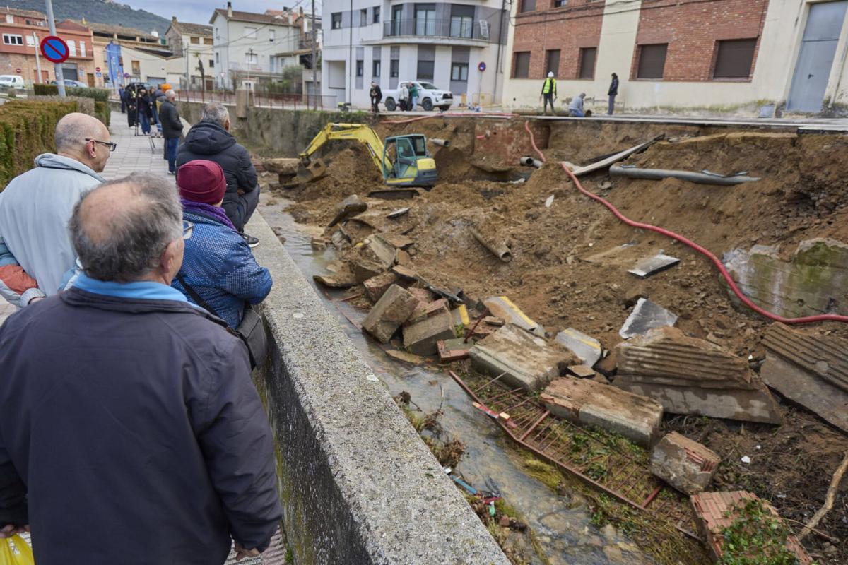 20260202 L'esfondrament parcial del carrer Pla de la Coma a Anglès,