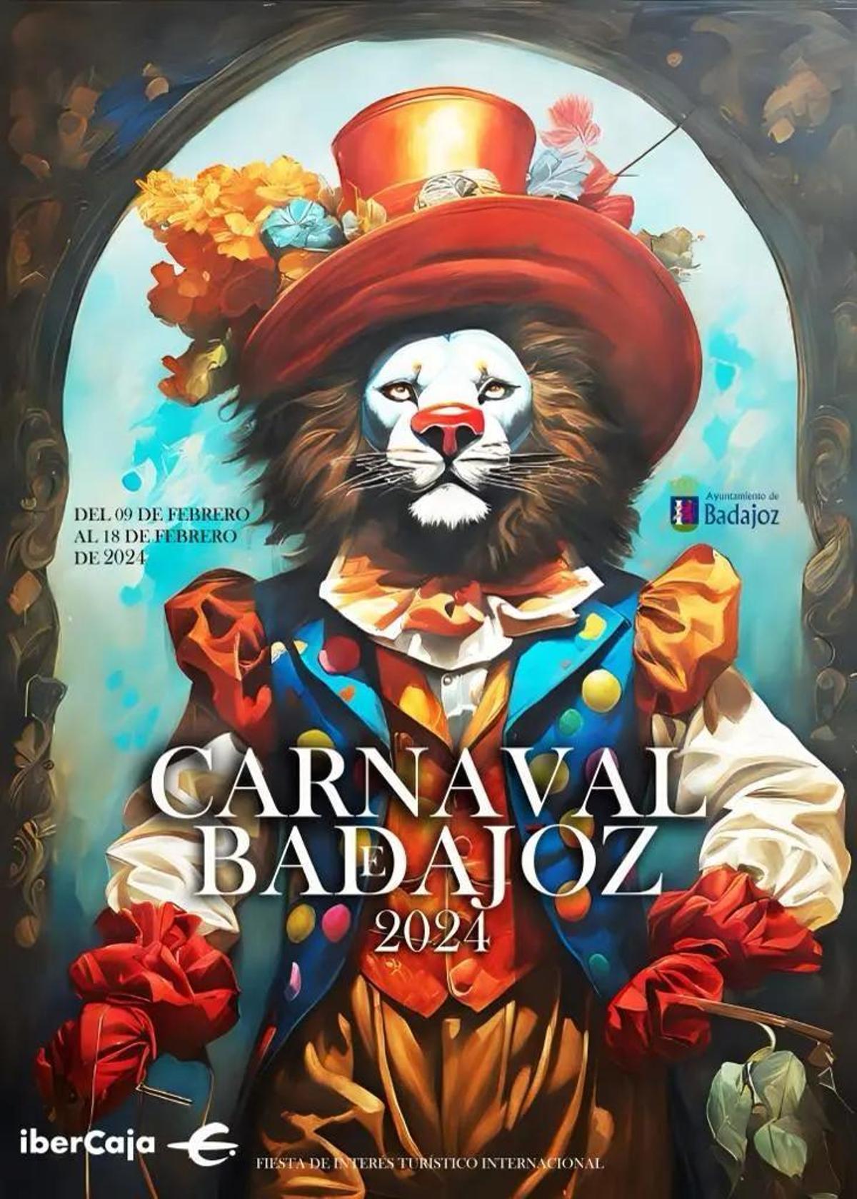 Cartel del Carnaval de Badajoz 2024.