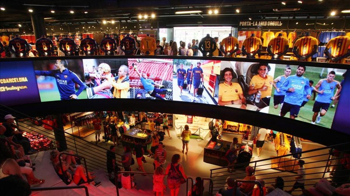 Una de las tiendas propias del FC Barcelona