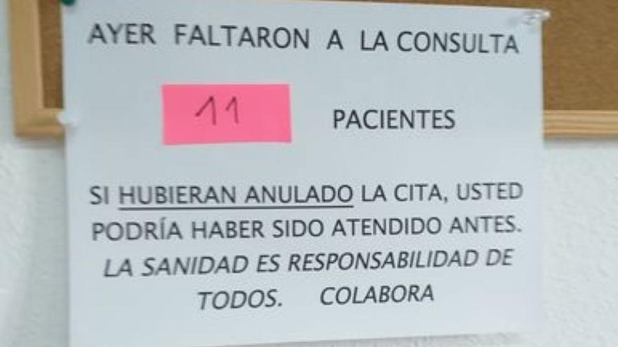 Se descubre la verdad tras un cartel viral que culpa a los pacientes de un centro de salud por no anular las citas