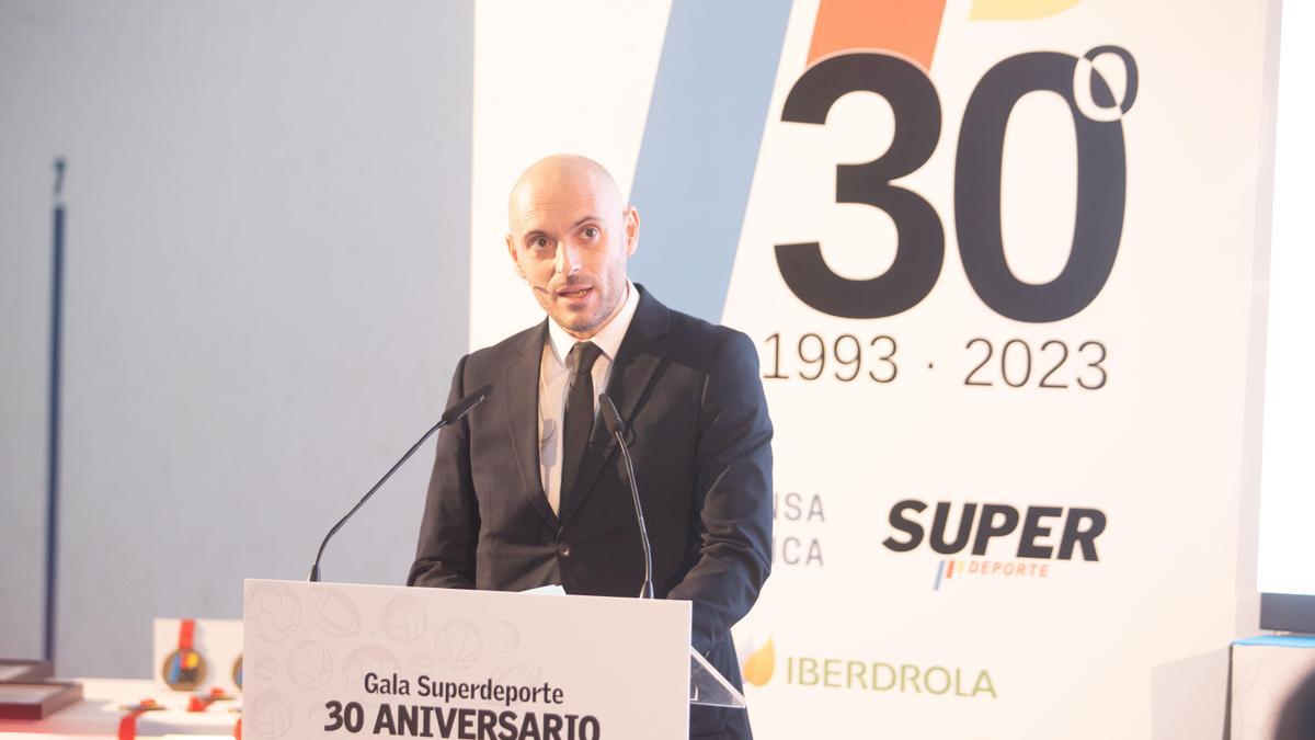 Rafa Marín, en la Gala del 30 aniversario de Superdeporte
