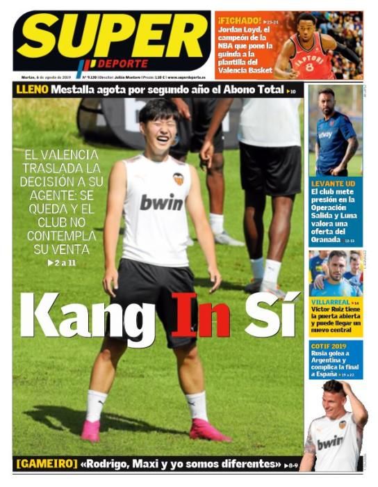 Pogba, Cancelo, Messi y Kang In Lee en las portadas deportivas