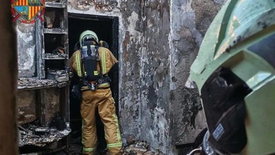 Un herido en un incendio en una casa okupa de Palma