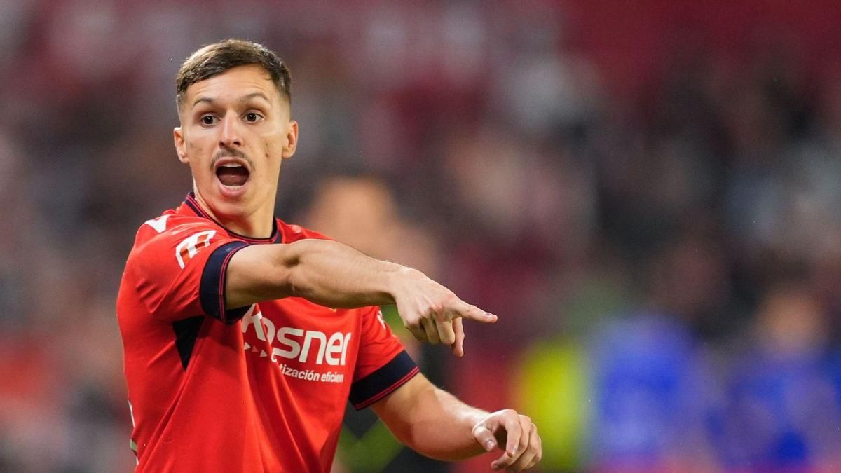 Bryan Zaragoza, en un partido con Osasuna. | Europa Press