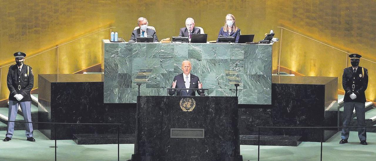 El presidente de EEUU, Joe Biden, durante su intervención el jueves en el debate de la Asamblea General de la ONU.