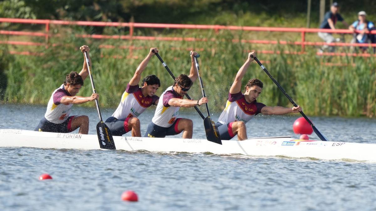 El C4 500, durante la semifinal. | RFEP
