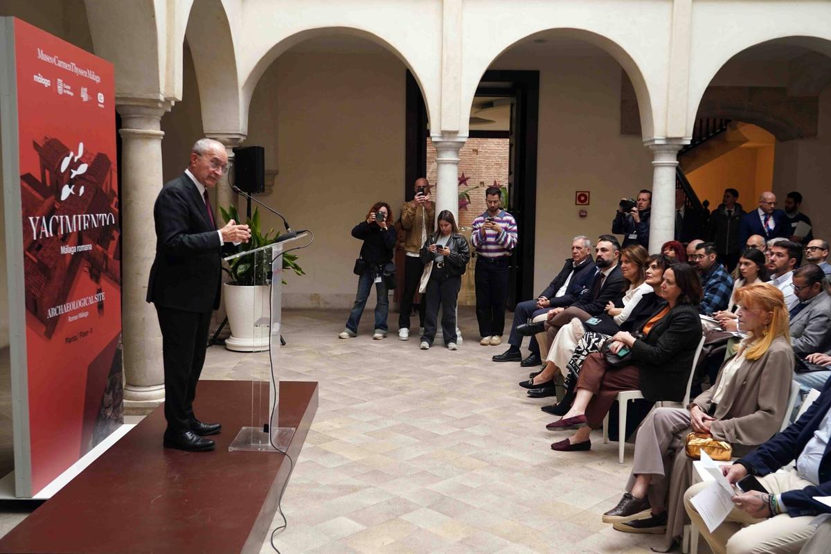 Inauguración del yacimiento romano en el subsuelo del Museo Carmen Thyssen