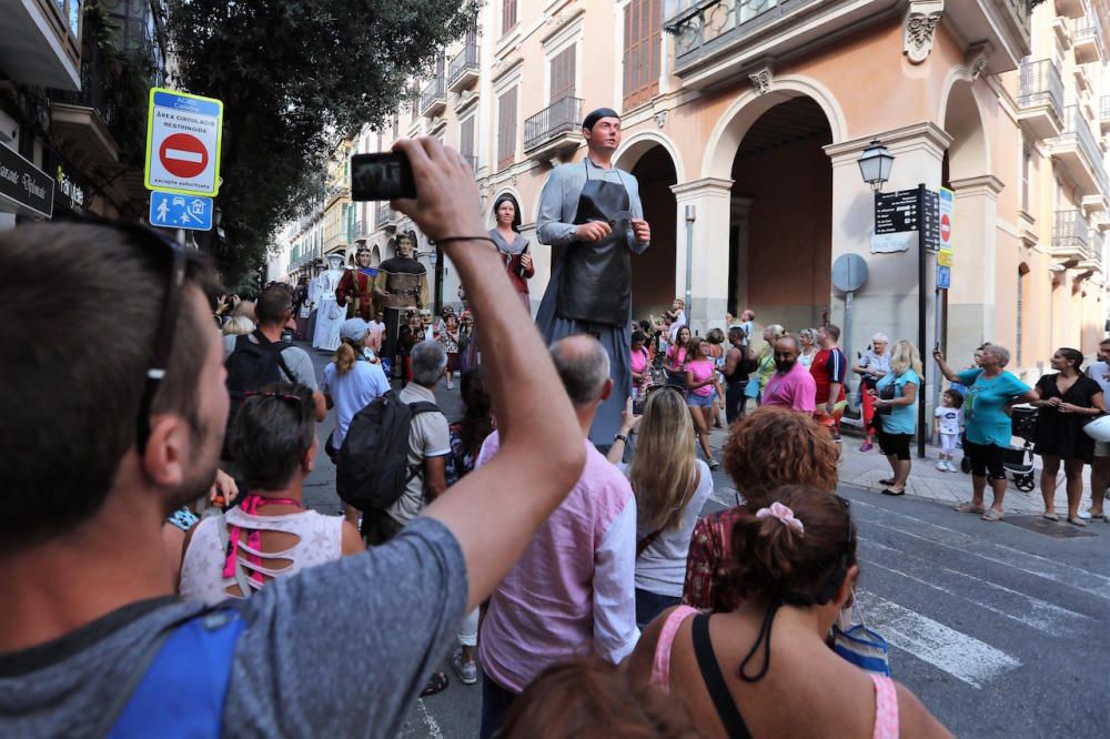 Encuentro de 'gegants' en Palma