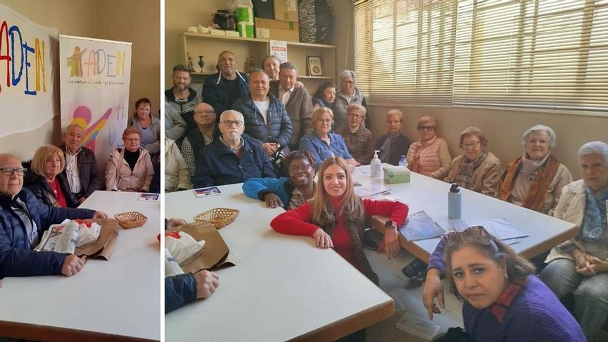 Fotografía en dos tandas de los mayores de Adein, en el despacho de 15 m2, con Cristina Martín.