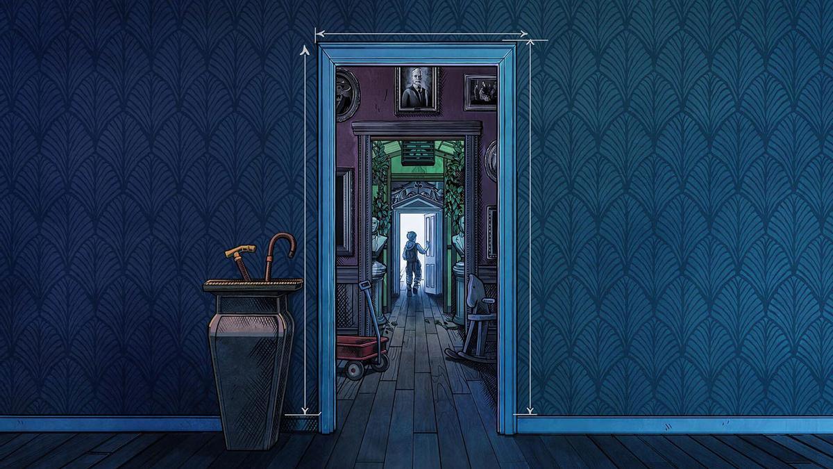 Una imagen de 'Blue Prince'.