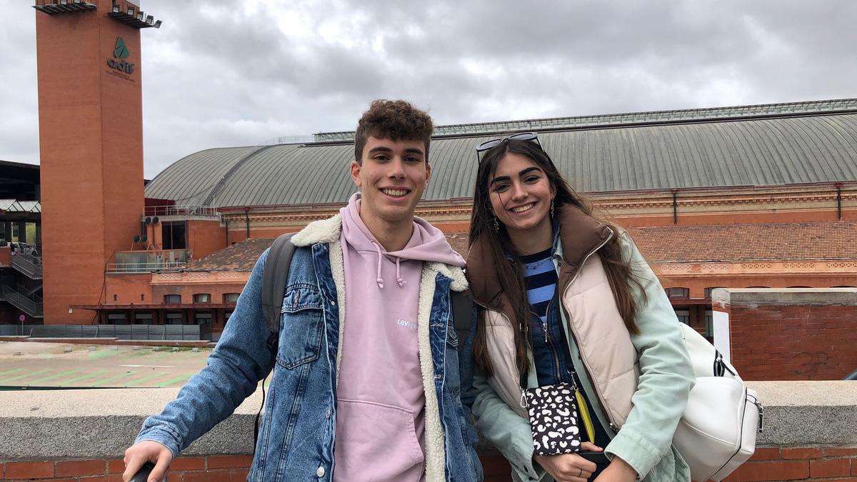 Pablo Lozano y Ana González, alumnos que han participado en la Olimpiada de Geología