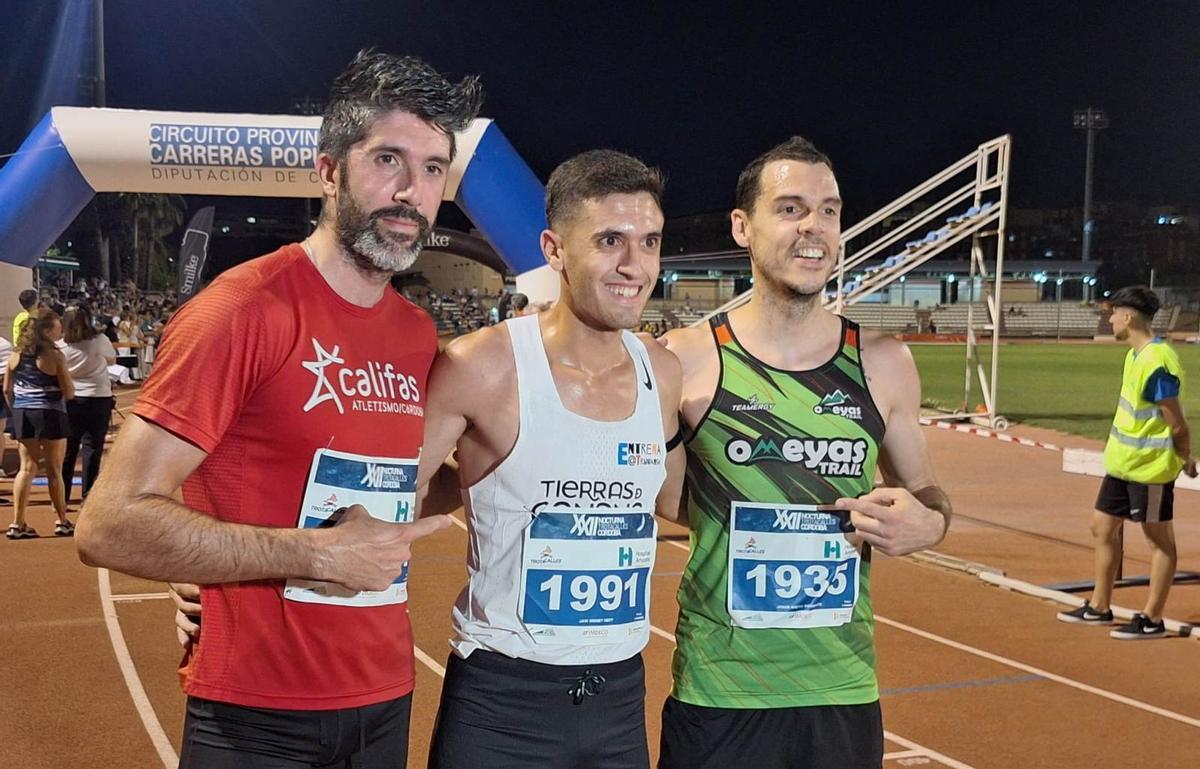 Juan Bautista Expósito (segundo), Javi Moret (primero) y Jesús Nieto (tercero).