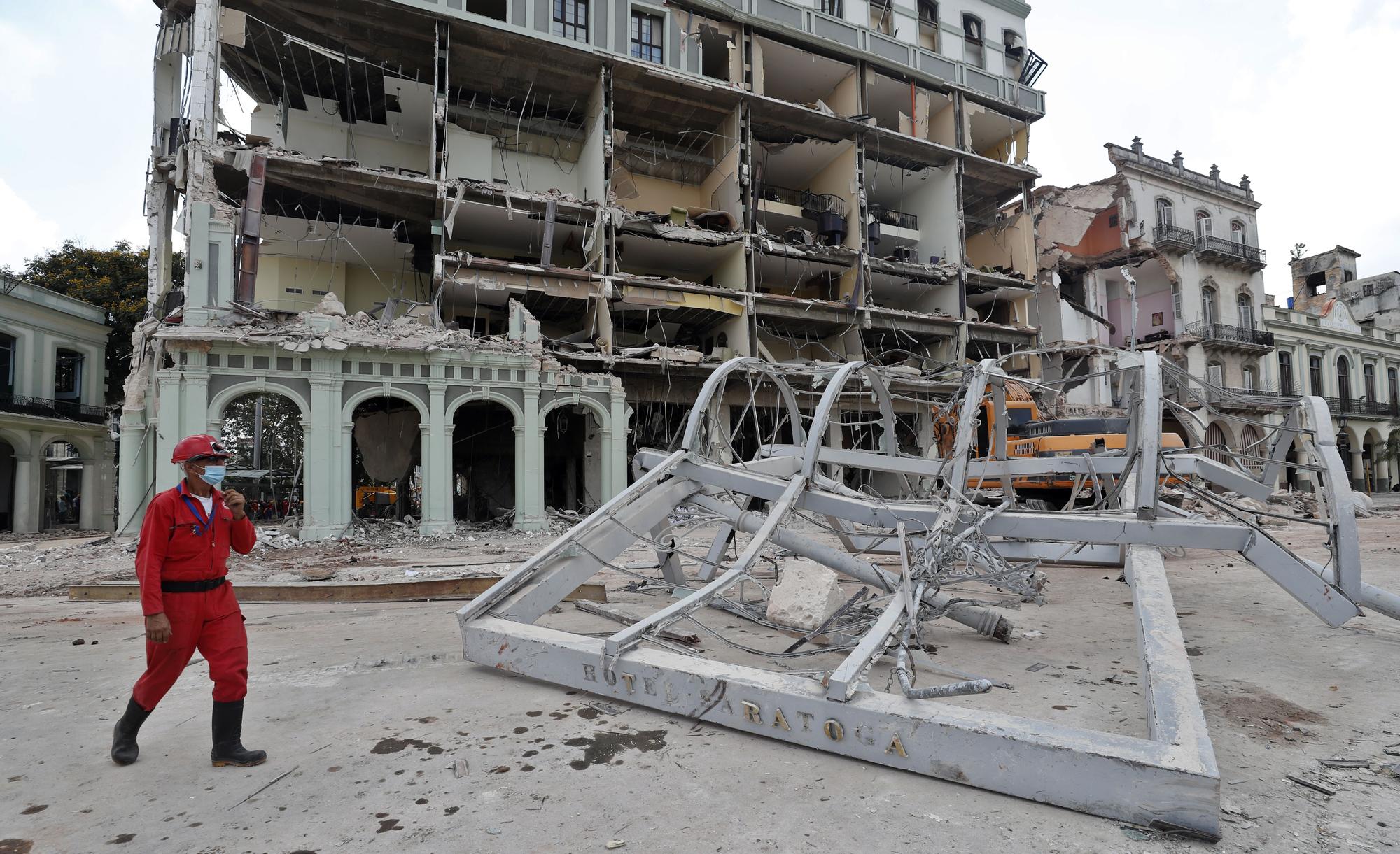 Así quedó el Hotel Saratoga tras la explosión de La Habana