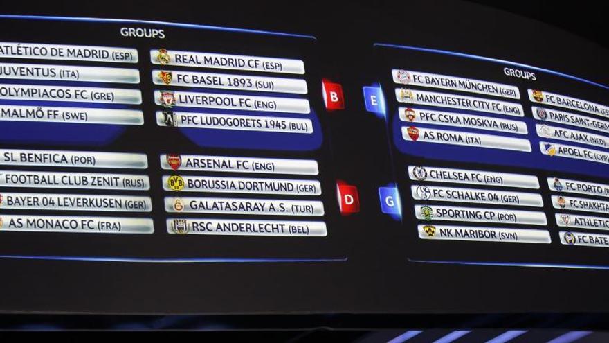 Sorteo de la Champions League.