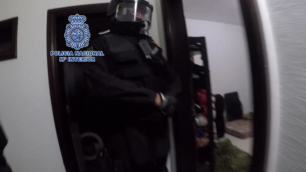 Imagen del operativo desplegado por la Policía Nacional en Lanzarote.