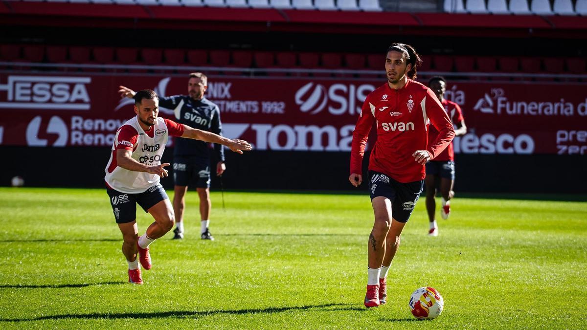 Cristo Romero, en un entrenamiento del equipo esta semana