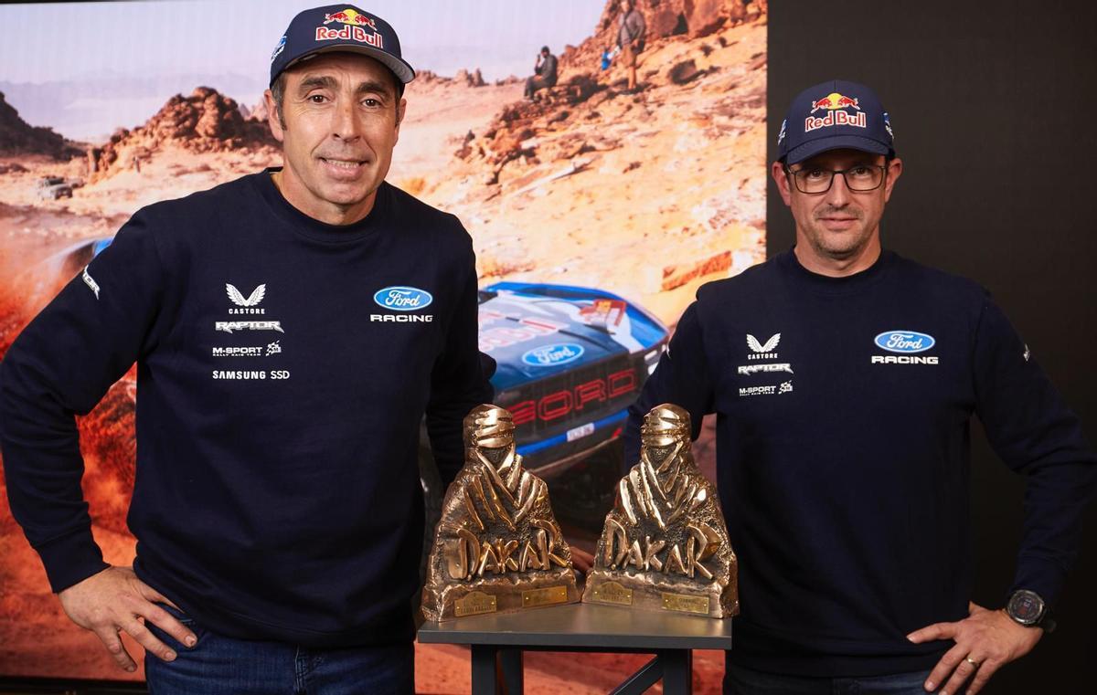 Nani Roma y Álex Haro, piloto y copiloto de Ford en el Dakar.
