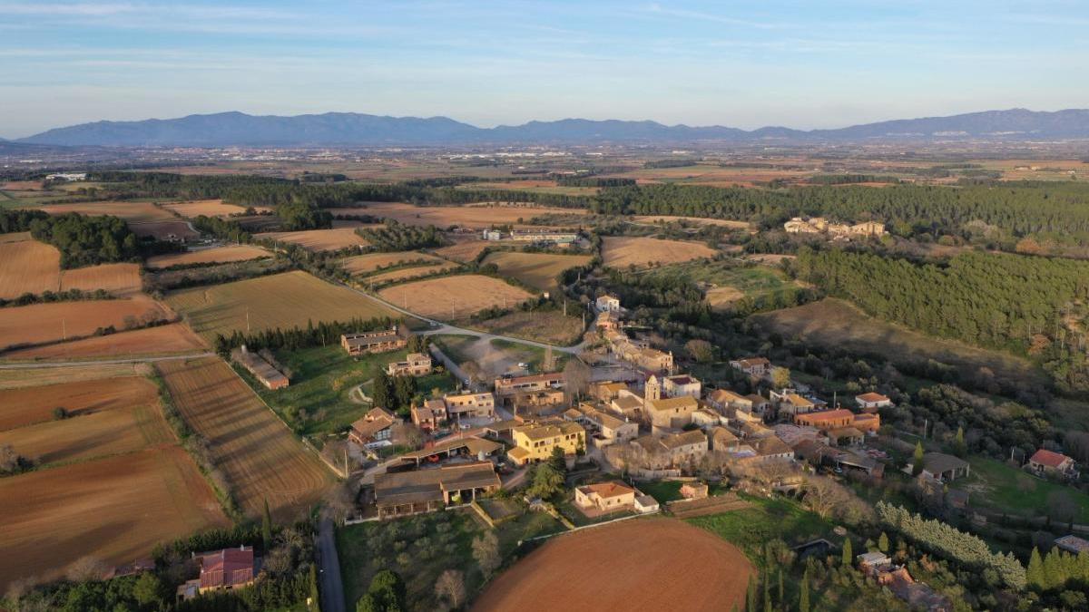 Vista aèria de Palau de Santa Eulàlia.