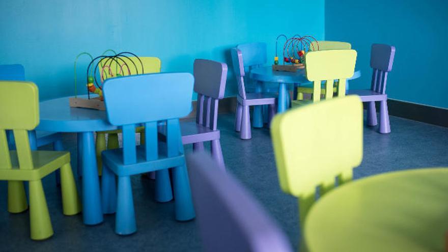 Interior de una escuela infantil de la Isla.