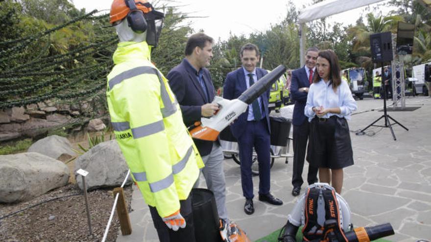 José Ángel Martín, el día que se presentaron los nuevos medios técnicos del servicio de limpieza.