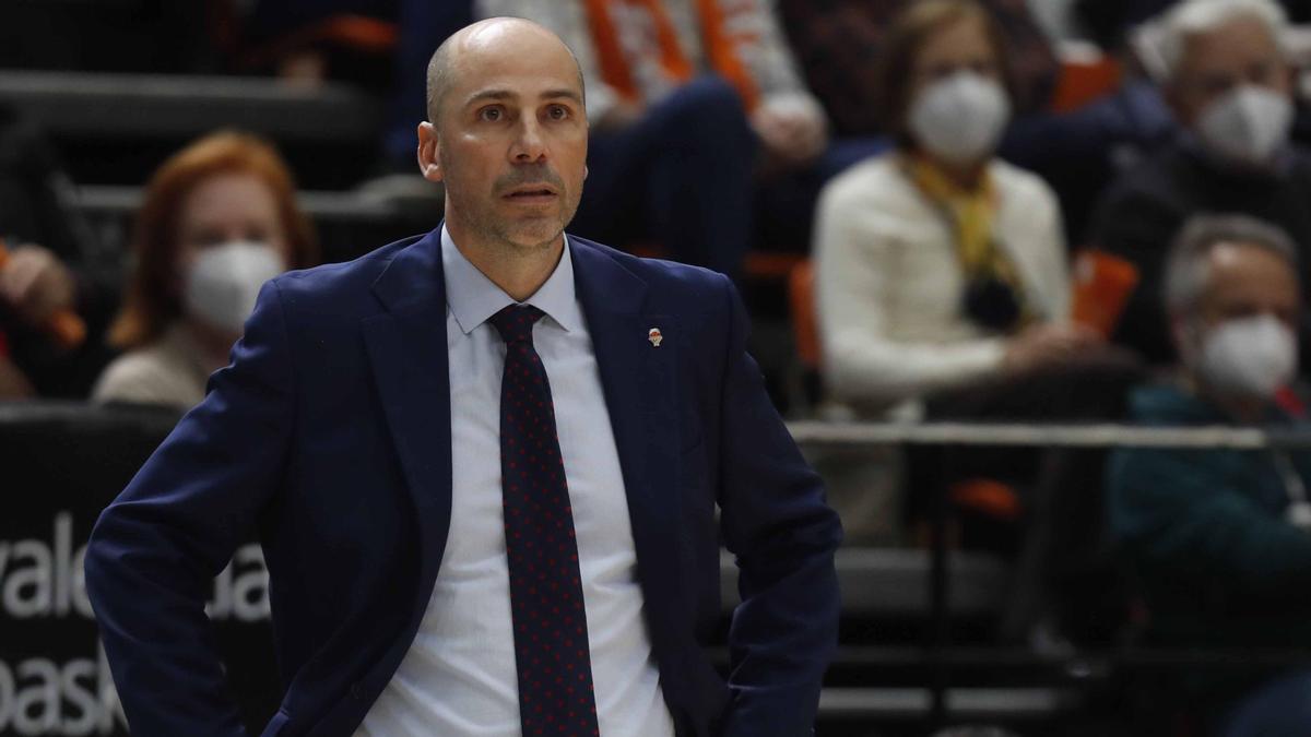 Joan Peñarroya, en el partido del domingo contra el Casademont Zaragoza