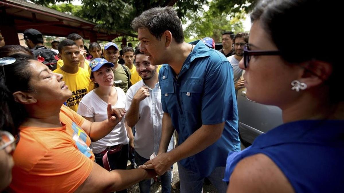 El opositor Carlos Ocariz, candidato a gobernador del estado de Miranda.