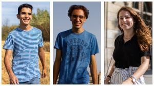Imad Benhessou, Roger Umbert y Ana Santamaría, tres estudiantes brillantes que van a estudiar en la Universitat de Barcelona.