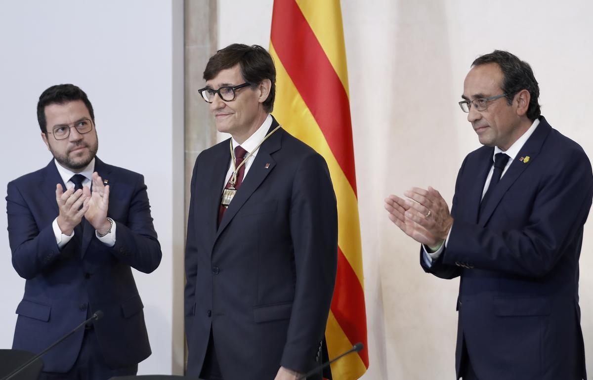 Illa toma posesión como president de Generalitat en un acto solemne en el Palau