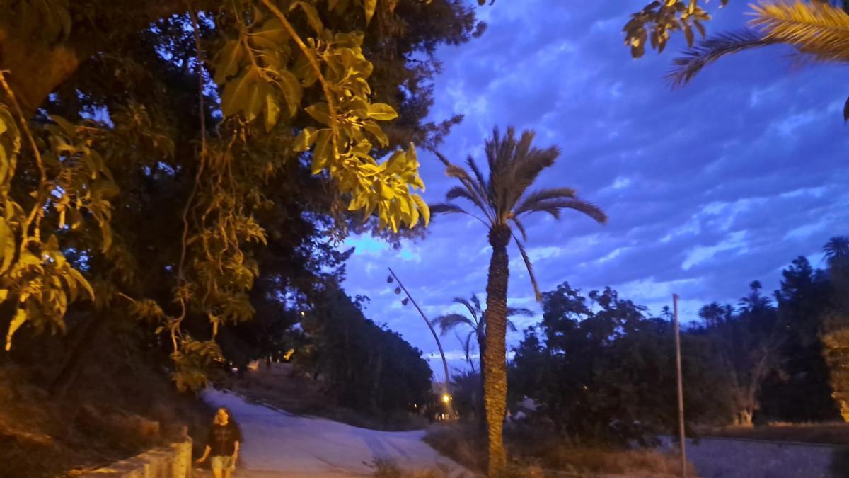 La ladera a la altura de Porfirio Pascual, con farolas apagadas.
