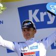 Remco Evenepoel posa con el maillot blanco durante el Tour de Francia