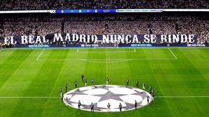 El tifo del Santiago Bernabéu en el Real Madrid - Bayern