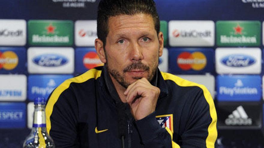 El entrenador argentino del Atlético de Madrid, Diego Simeone