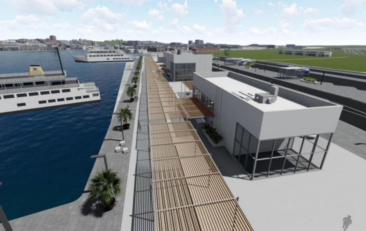 Recreación virtual de la futura terminal marítima de Formentera en Eivissa. | APB