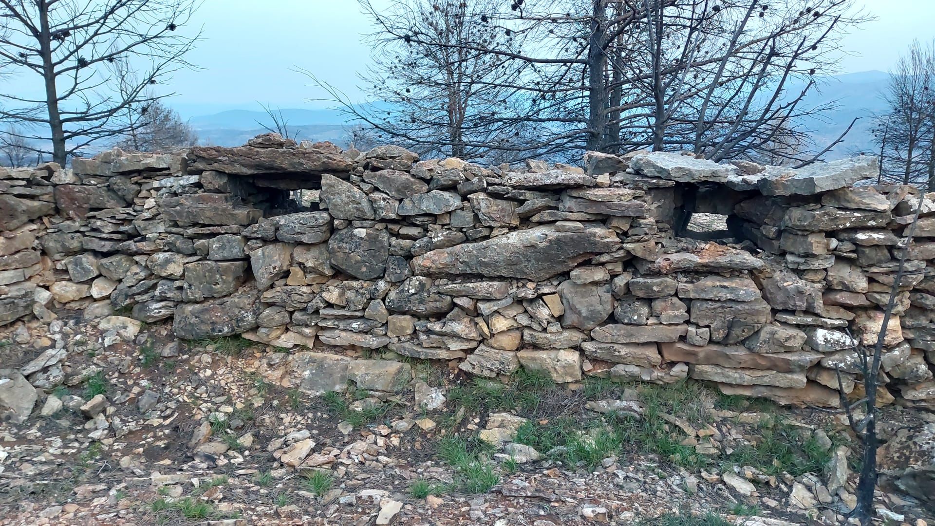 Las construcciones bélicas que ha encontrado Torás a raíz del incendio de Bejís