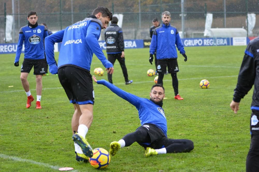 Raúl Albentosa trabajó con el grupo. Al margen se ejercitaron los lesionados Edu Expósito y Gerard Valentín.