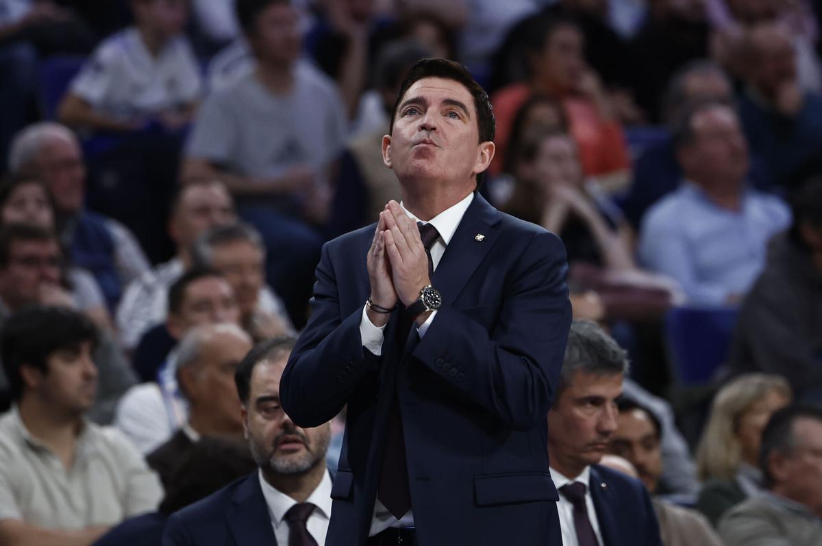 Xavi Pascual durante el partido de la ACB ante el Real Madrid.