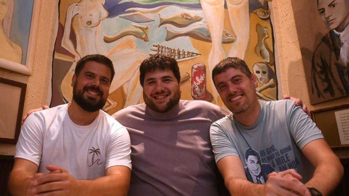 Miguel Bruneti, Matías Cubilla y Chusco Somoza, de Feroz Comedy Club.