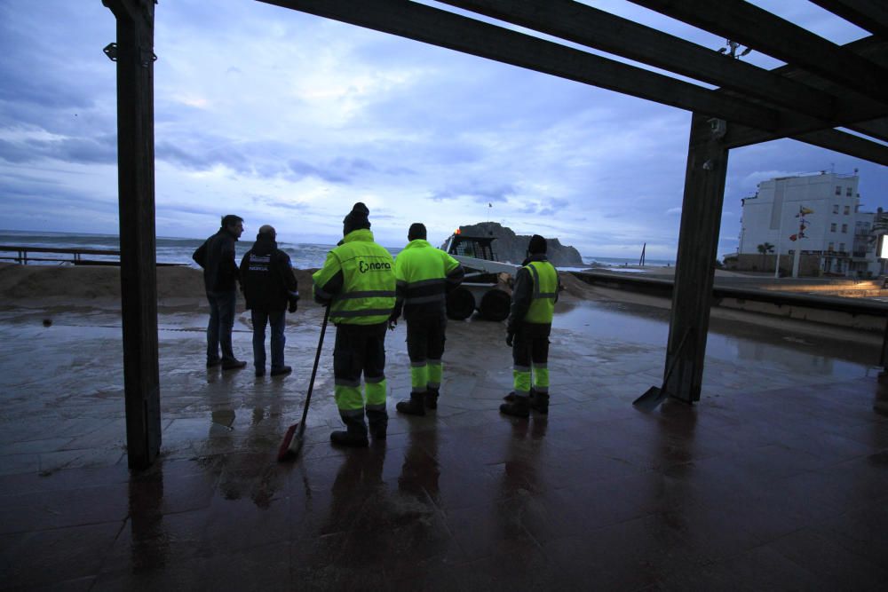 Efectes del temporal al passeig de Blanes