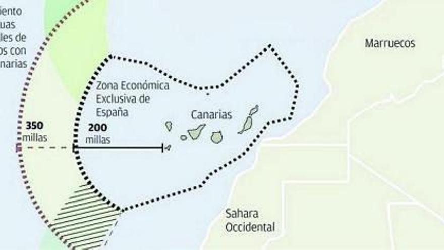 Mapa Zona Económica Exclusiva de España en Canarias. | | E.D.