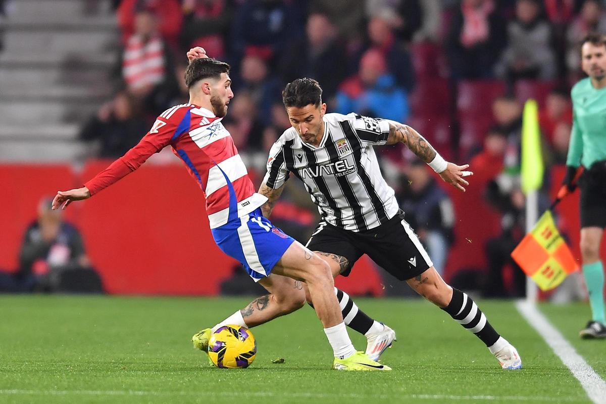 Ríos Reina, en una acción del encuentro en Los Cármenes