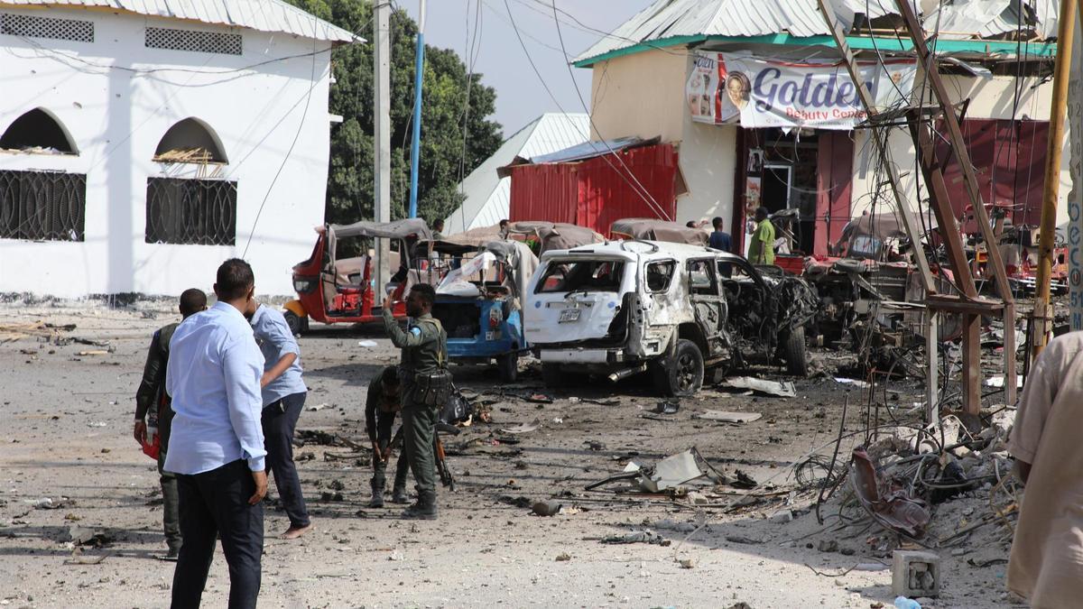 Imagen de archivo de un atentado con coche bomba en Mogadiscio, Somalia.