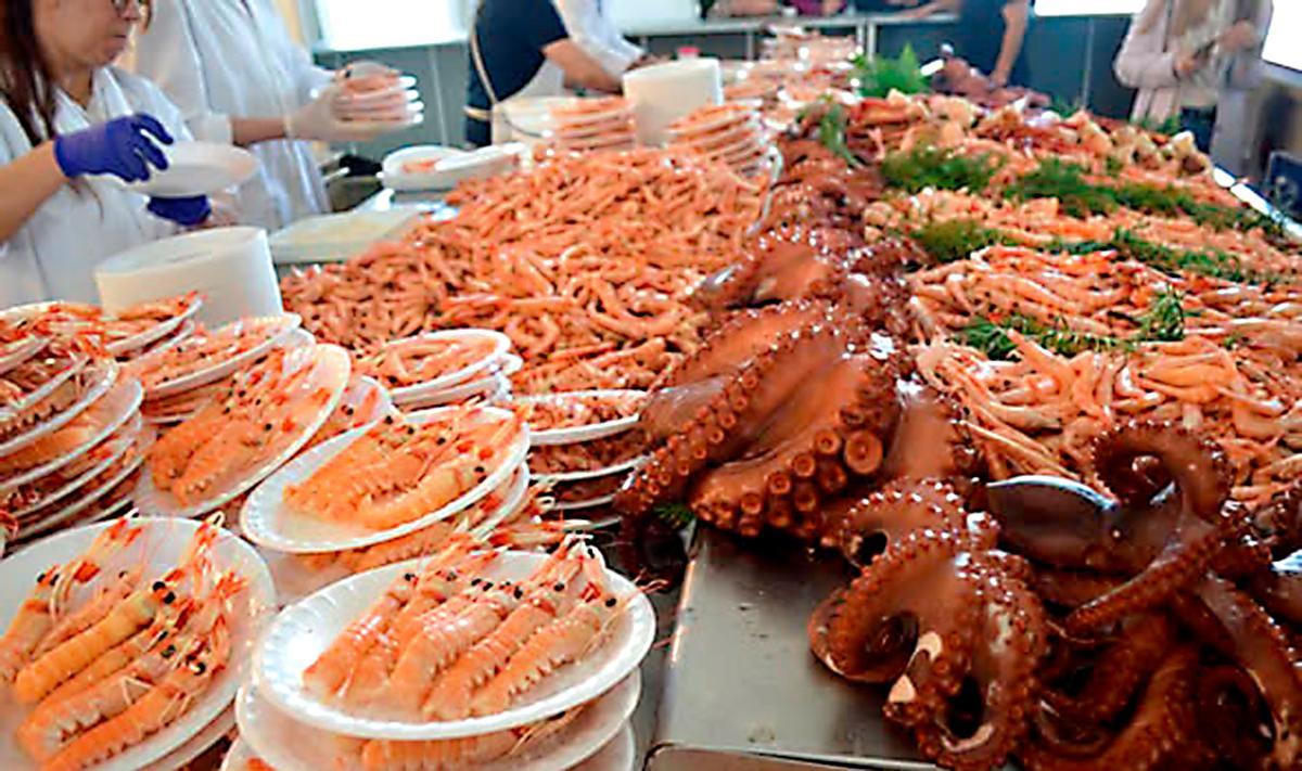 Una imagen de una edición anterior de la Feria de la Gamba de Punta Umbría.