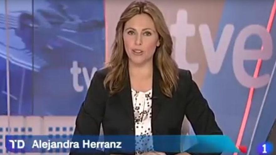 Alejandra Herranz presenta el Telediario de La 1