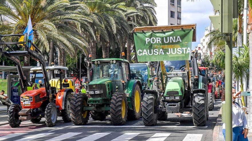 Protesta de agricultores y ganaderos en Las Palmas de Gran Canaria (21/02/2024)