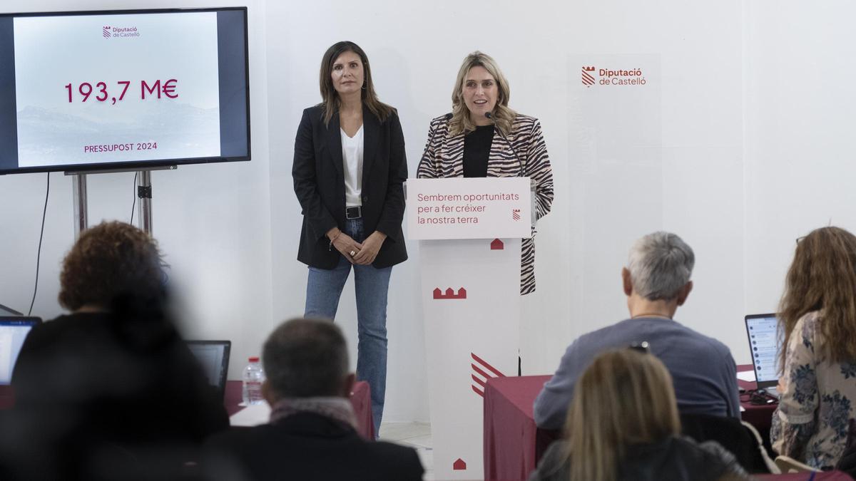 La presidenta de la Diputación de Castellón, Marta Barrachina, presenta las cuentas de la institución para 2024, este jueves